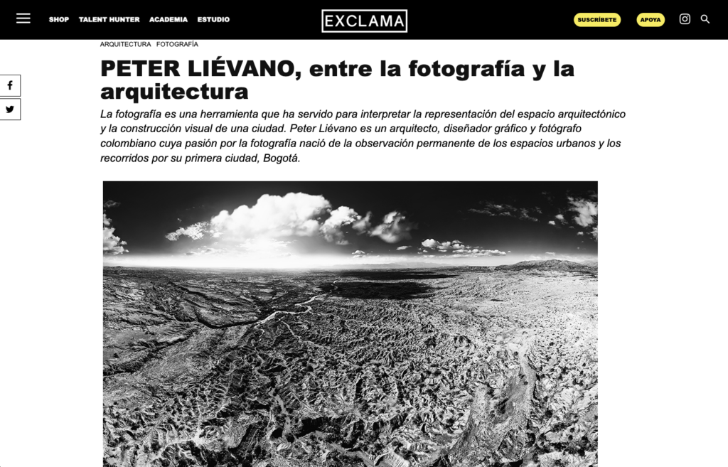 PETER LIÉVANO, entre la fotografía y la arquitectura